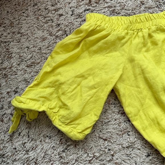 New York & Co Yellow Linen Blend Off The Shoulder Shift Dress Womens Size Medium - Picture 4 of 16